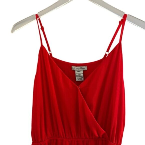 NWT Flying Tomato | Red Chiffon Tiered Ruffled Maxi Dress Size Small - Picture 3 of 11